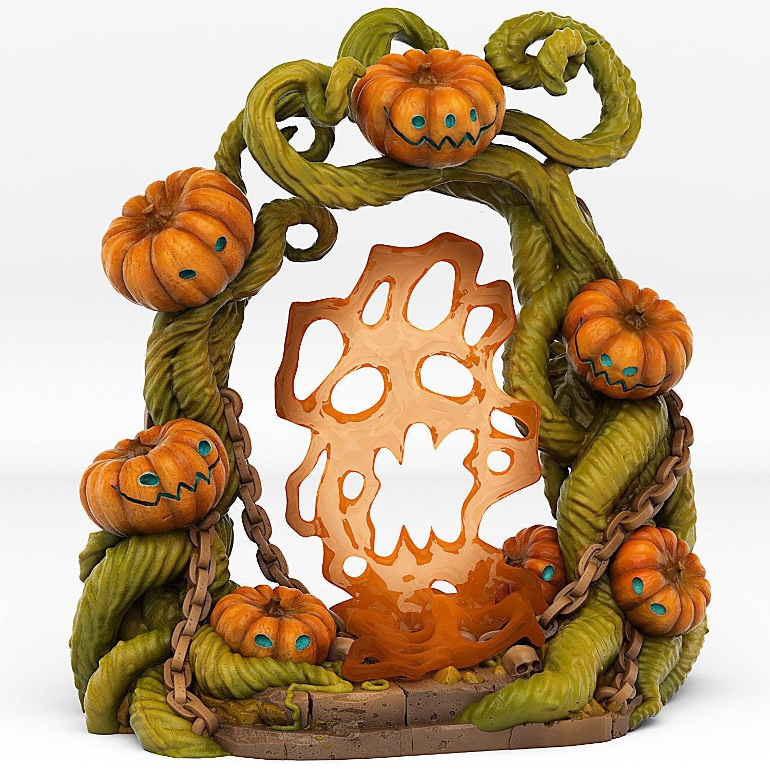 Pumpkins Portal With Its Creepy Effect - Print Your Monsters, Fantastic Portals | 32mm | Fall | Haloween | Vines