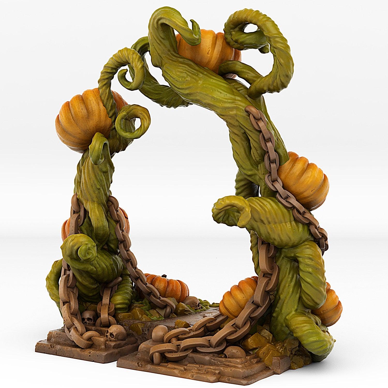 Pumpkins Portal With Its Creepy Effect - Print Your Monsters, Fantastic Portals | 32mm | Fall | Haloween | Vines