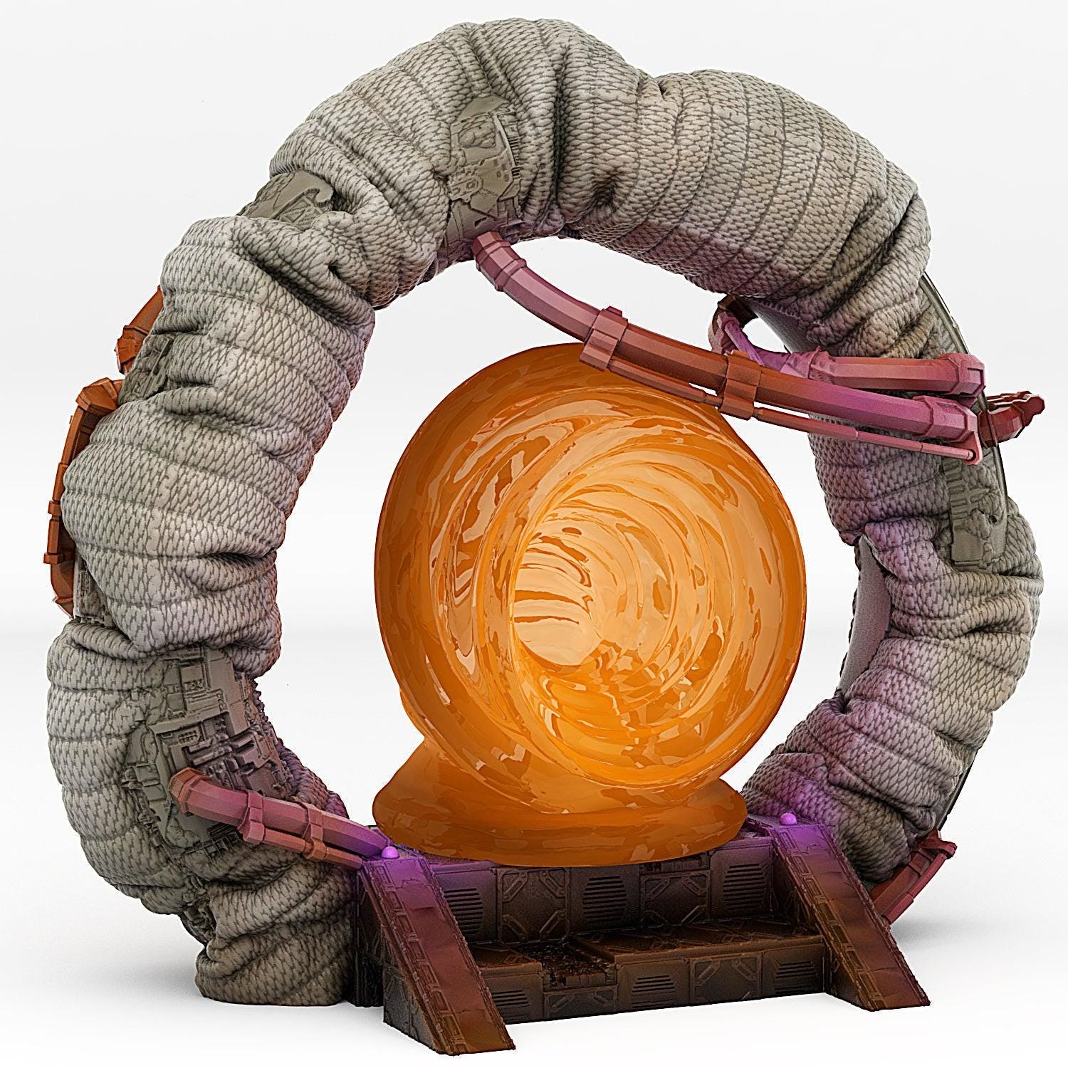 Space Ship Portal With Its Space Tornado Effect - Print Your Monsters, Fantastic Portals | 32mm | Alien | Factory