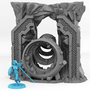 Dwarf Portal With Its Rock Vortex Effect - Print Your Monsters, Fantastic Portals | 32mm | Temple | Runes
