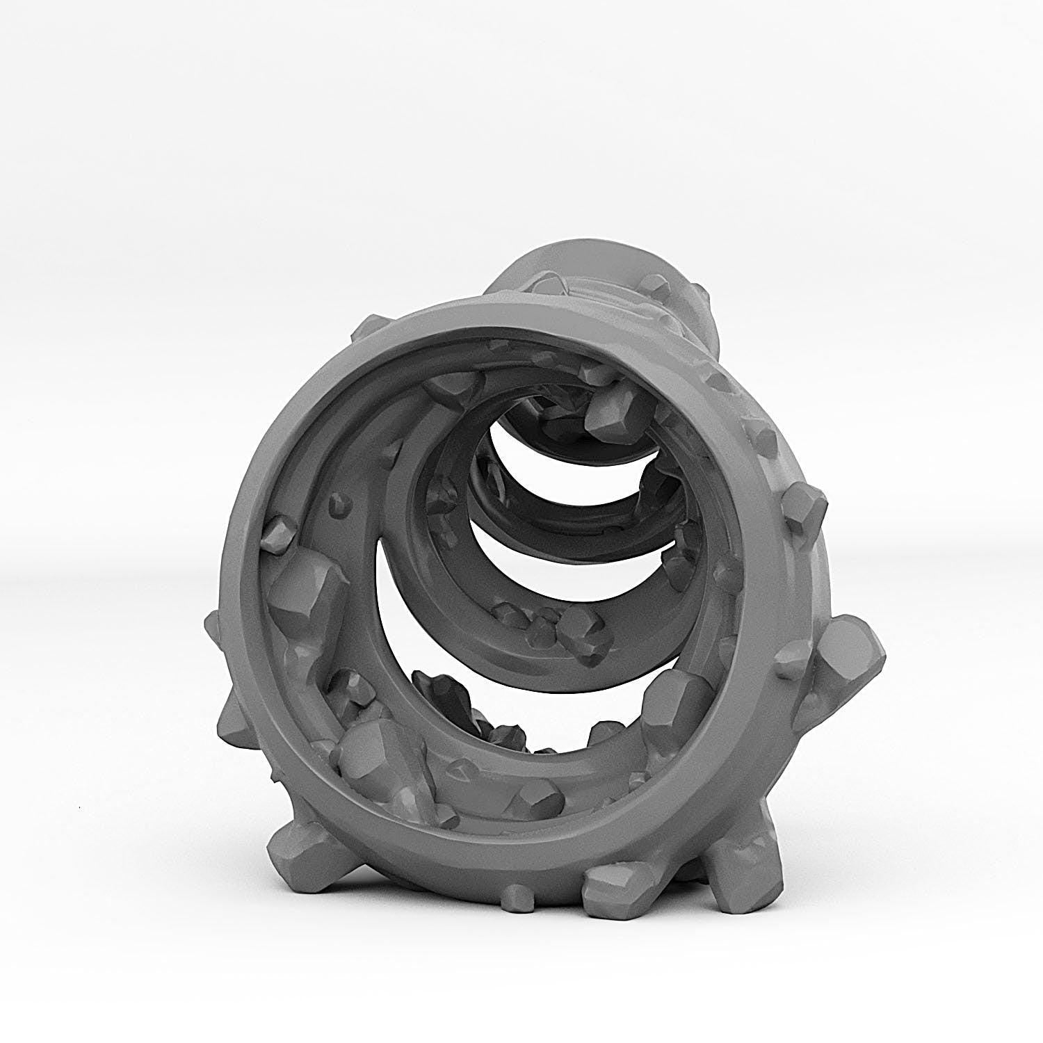 Dwarf Portal With Its Rock Vortex Effect - Print Your Monsters, Fantastic Portals | 32mm | Temple | Runes