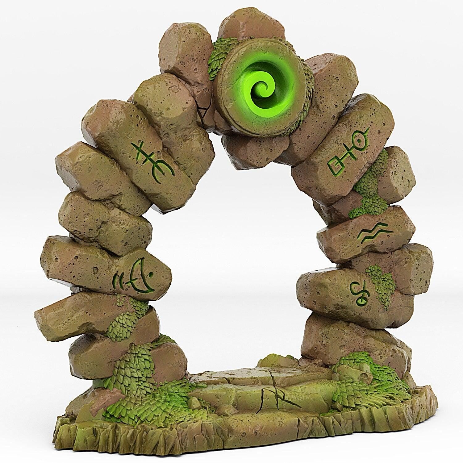 Druid Portal With Its Magic Effect - Print Your Monsters, Fantastic Portals | 32mm | Stone Circle | Teleporter