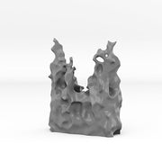 Dungeon Entrance Portal With Its Burning Effect - Print Your Monsters, Fantastic Portals | 32mm | portcullis | Skull