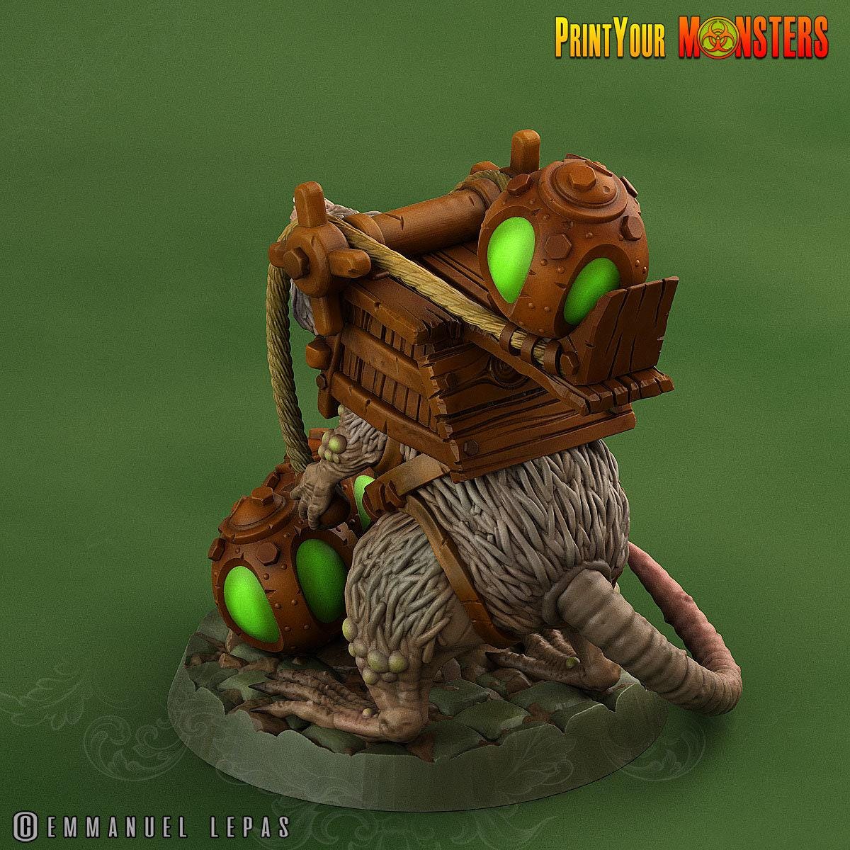 Skirmisher Rats - Print Your Monsters | Toxic | Rat Dominion| 32mm | Crossbow | Grenade | Catapult | Scout | Sniper \\ Artillery