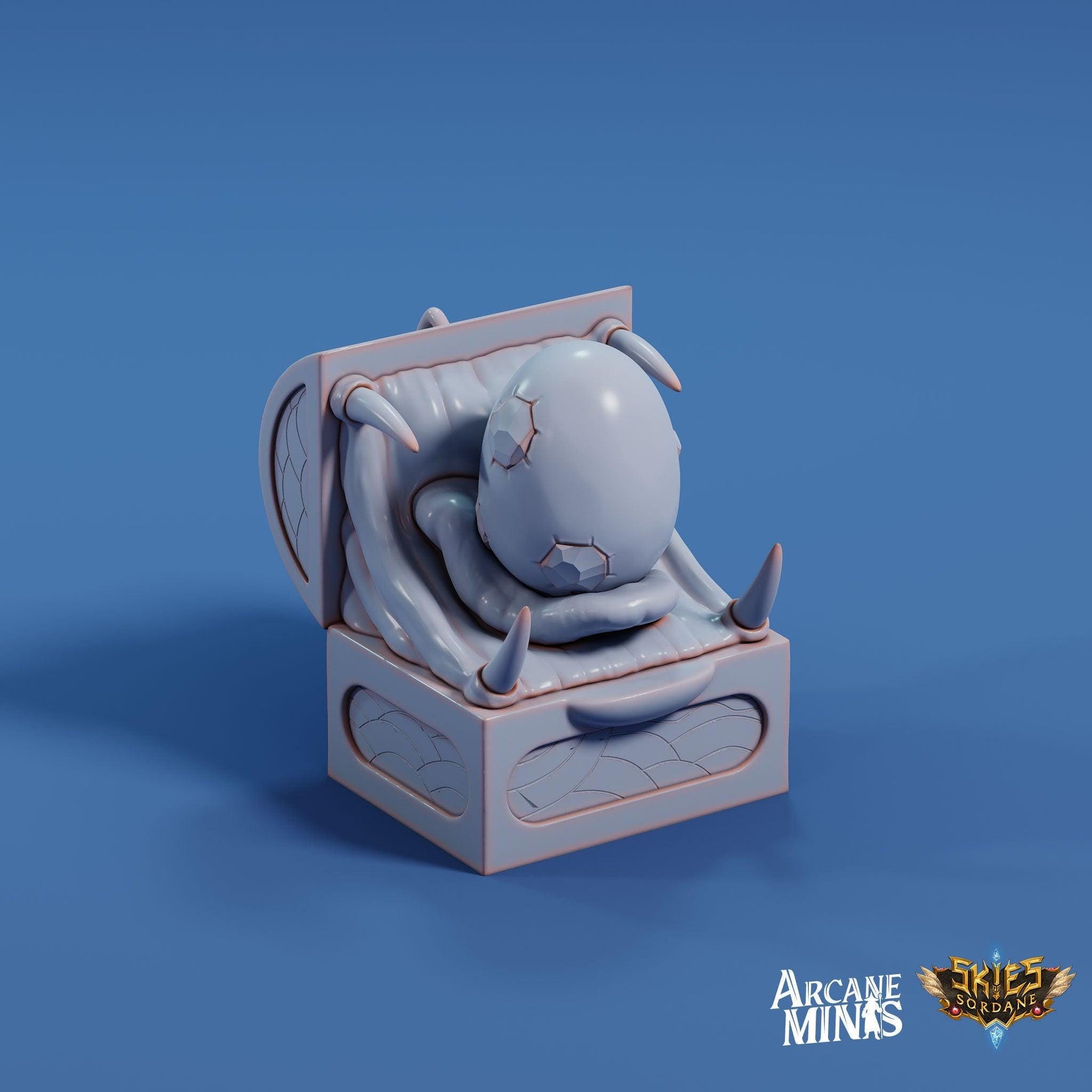 Mimic Egg Chest - Arcane Minis | 32mm | Cirque du Sordane | Circus | Trap | flamehawk