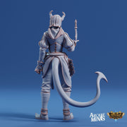 Tiefling Knife Jugglerr - Arcane Minis | 32mm | Cirque du Sordane | Performer | Circus | Rogue | Assassin