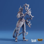 Tiefling Knife Jugglerr - Arcane Minis | 32mm | Cirque du Sordane | Performer | Circus | Rogue | Assassin
