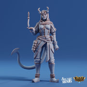 Tiefling Knife Jugglerr - Arcane Minis | 32mm | Cirque du Sordane | Performer | Circus | Rogue | Assassin