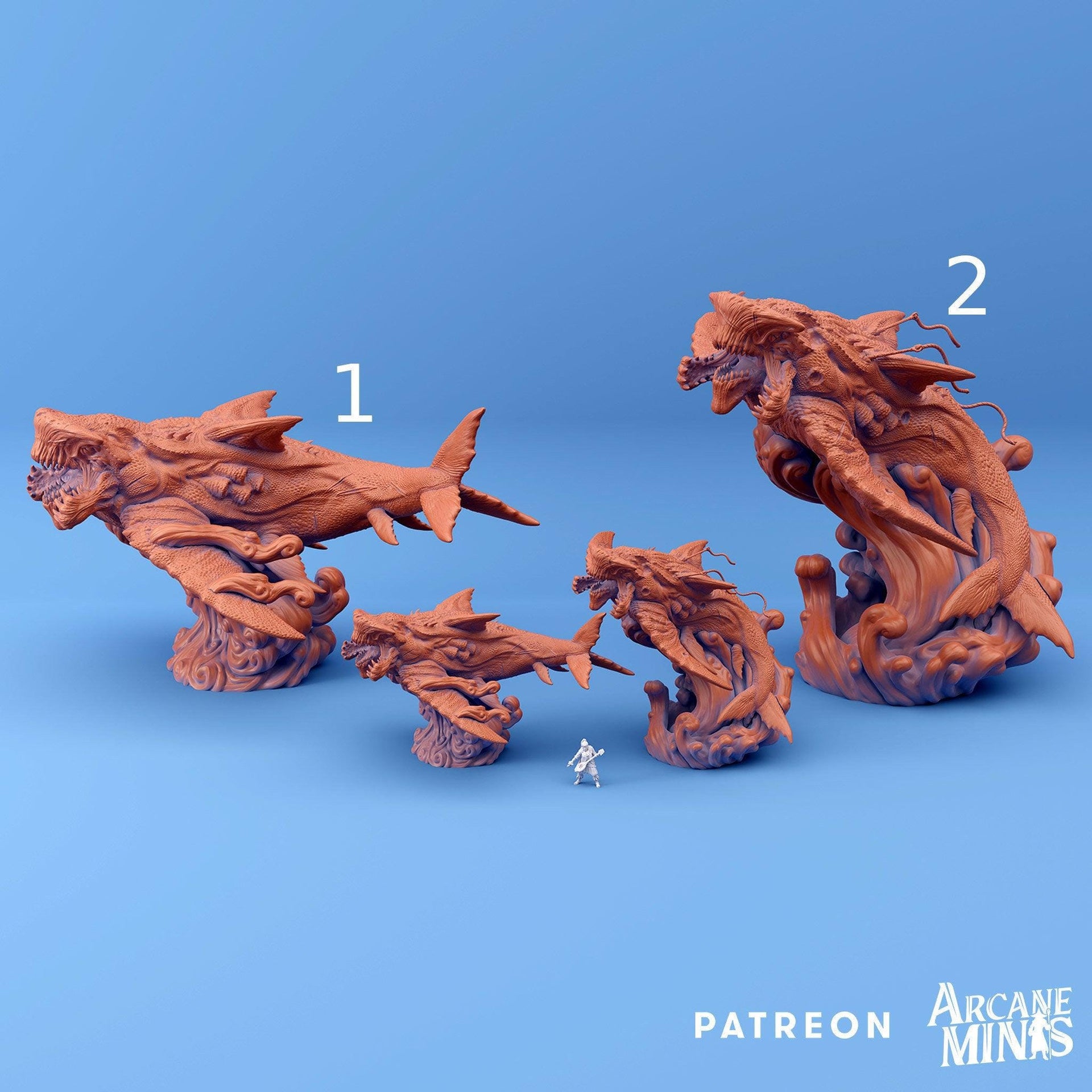 Wild Argolodon, Sky Shark - Arcane Minis | 32mm | Tourist Terror | Alien | Giant | Colossal | Flying