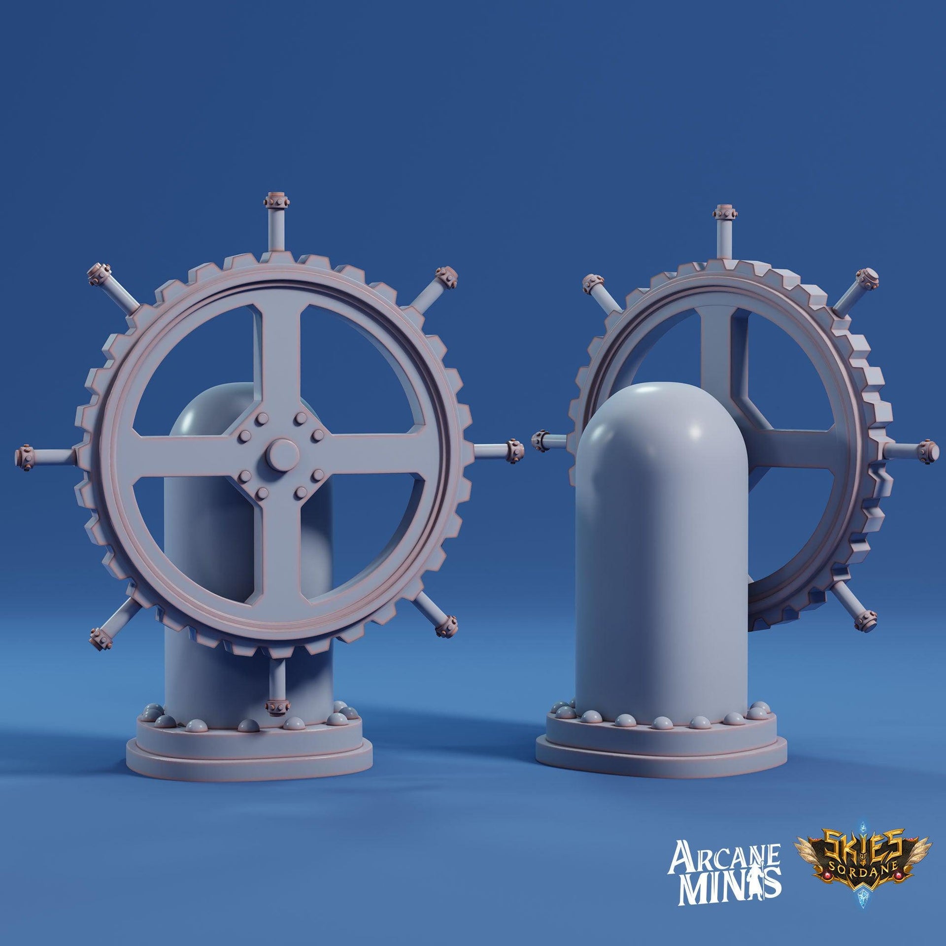 Airship Helms - Arcane Minis | 32mm | Junkers Plight | Steering Wheel | Ship | Captain | Pirate | Sailing