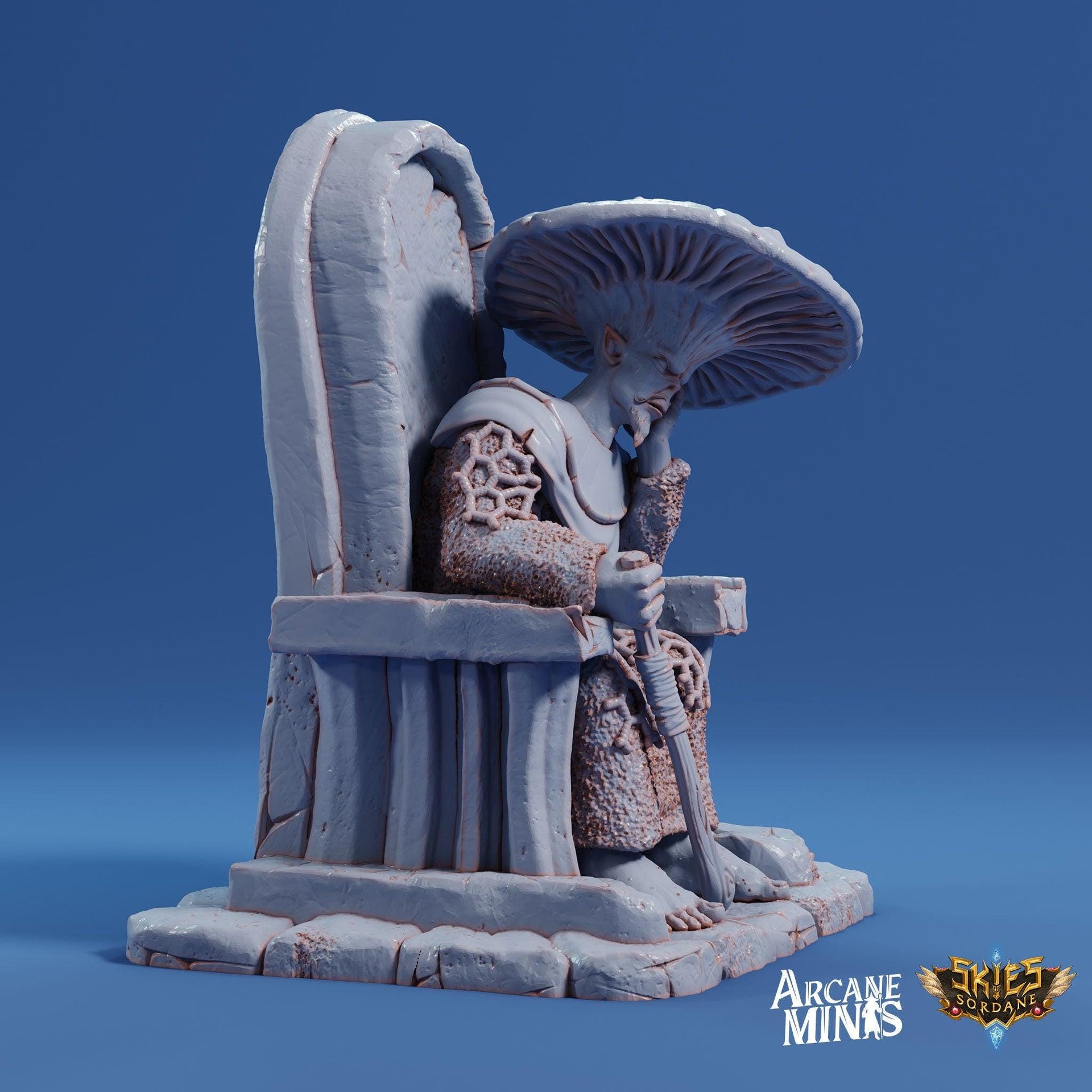 Fungarii Noble- Arcane Minis | 32mm | Junkers Plight | Alien | Mushroom | Fungus | Mold | King