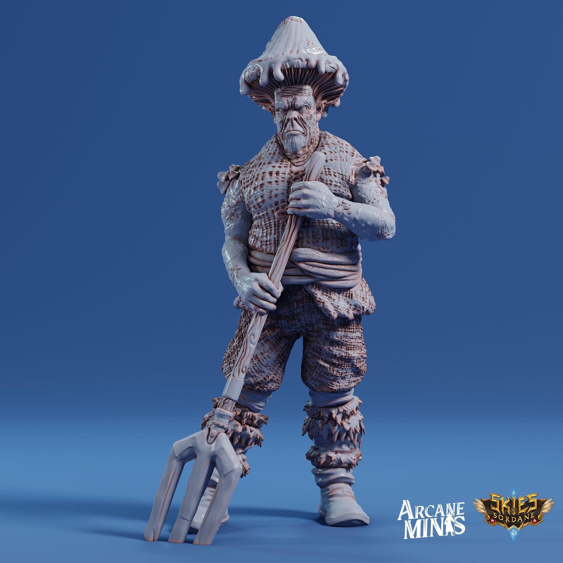 Fungarii Villager 1- Arcane Minis | 32mm | Junkers Plight | Alien | Mushroom | Fungus | Mold | Townsfolk