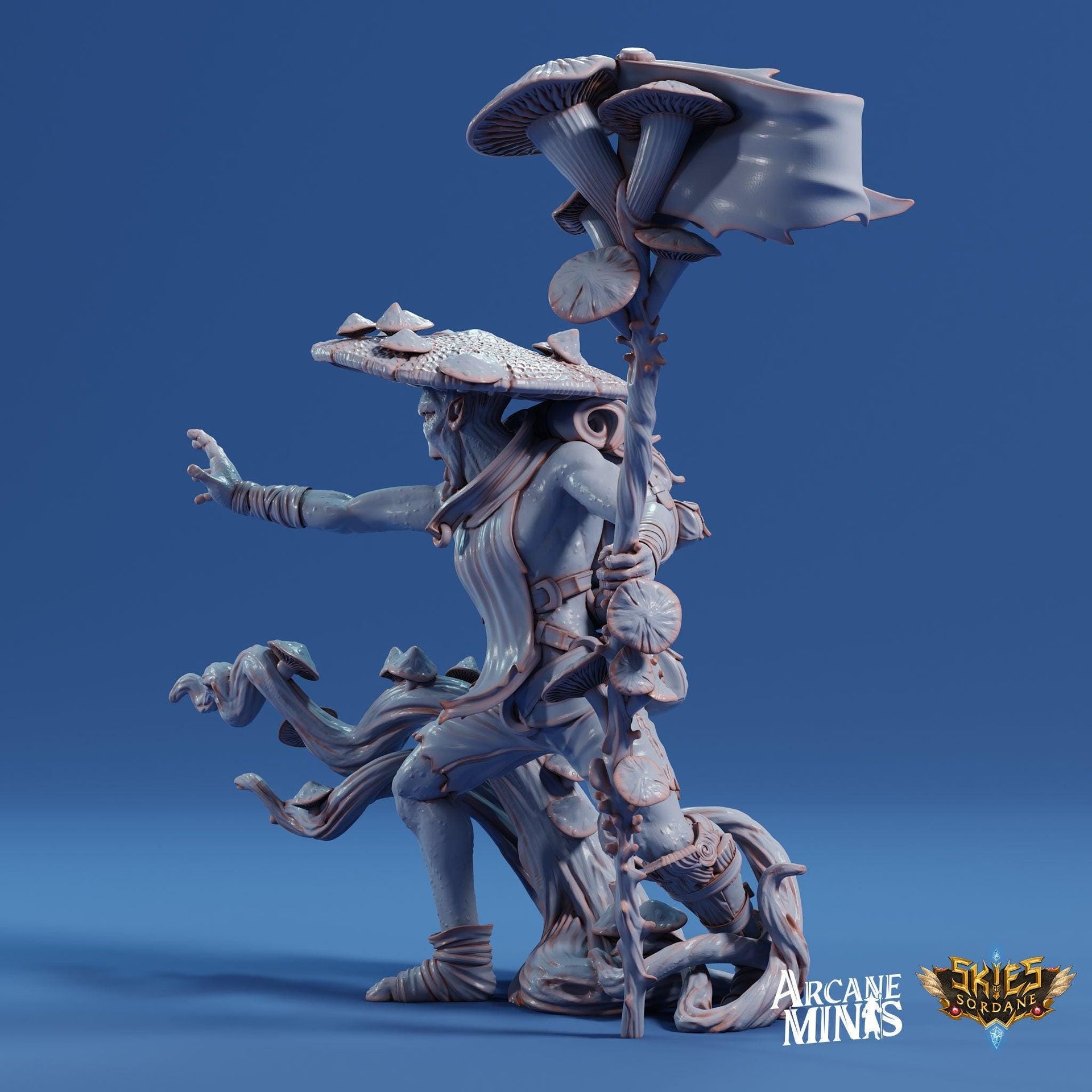 Fungarii Druid - Arcane Minis | 32mm | Junkers Plight | Alien | Mushroom | Fungus | Mold | Priest