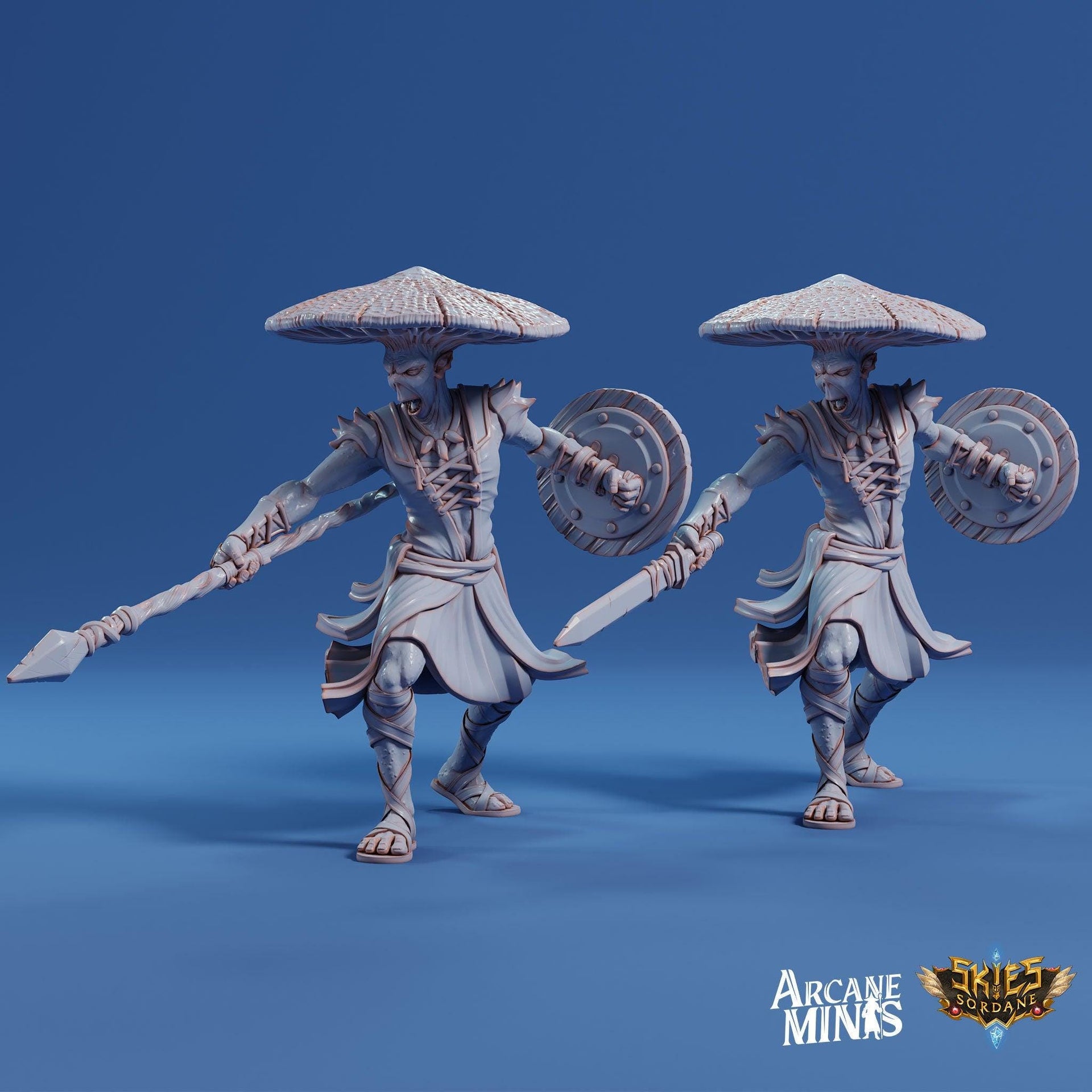Fungarii Guard- Arcane Minis | 32mm | Junkers Plight | Alien | Mushroom | Fungus | Mold | Soldier | Warrior