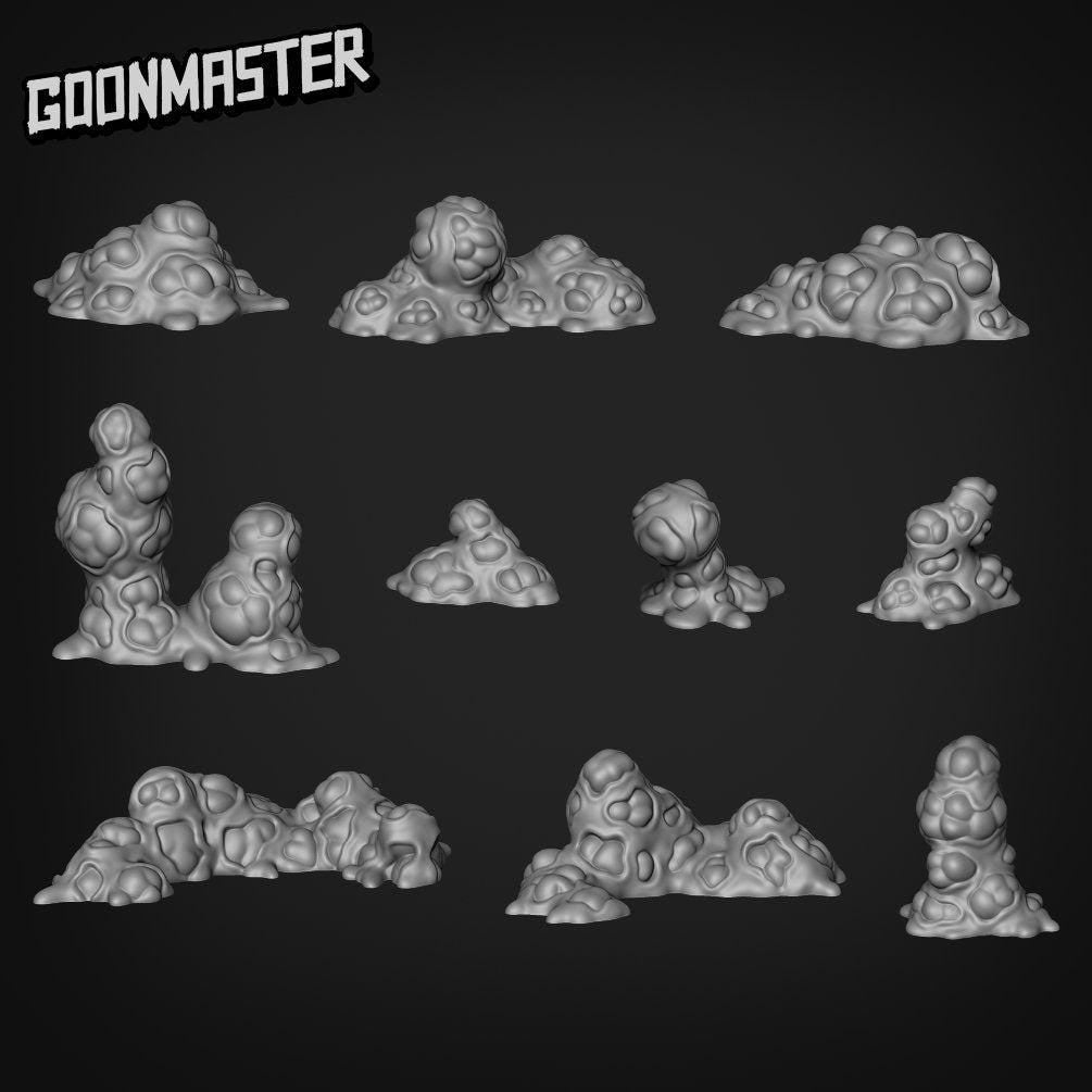 Organic Mass - Goonmaster Basing Bits | Miniature | Wargaming | Roleplaying Games | 32mm | Basing Supplies | Fungus | Slime