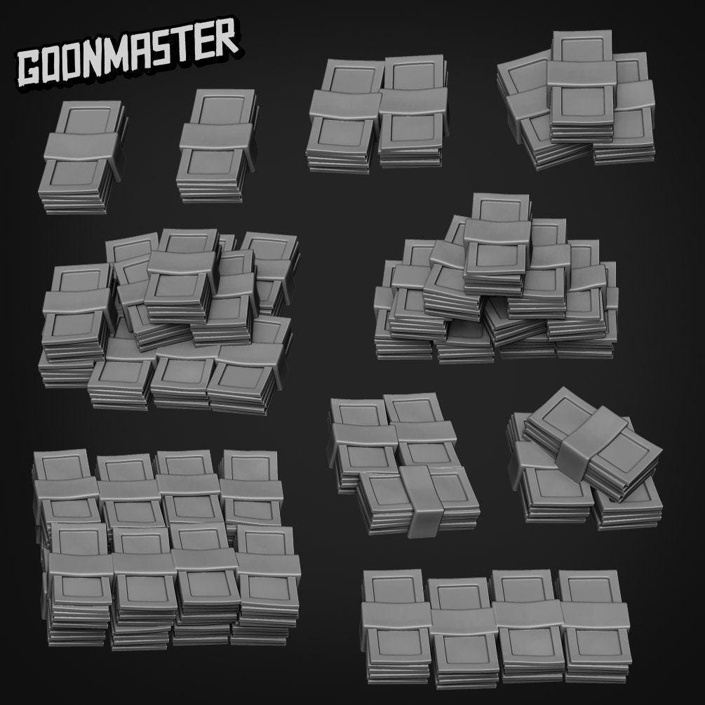 Money - Goonmaster Basing Bits | Miniature | Wargaming | Roleplaying Games | 32mm | Basing Supplies | Bank | Piles