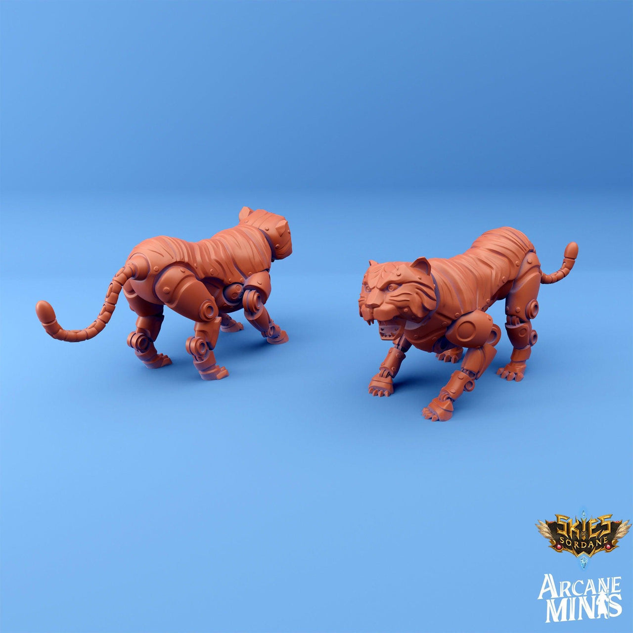 Tiger Mechanimal - Arcane Minis | 32mm | Automaton | Mech | Robot | Steampunk