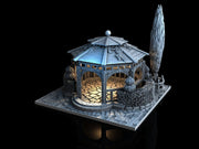 Gazebo - 3DP4U Medieval Town | Miniature | Wargaming | Roleplaying Games | 32mm | Garden | Playable | Filament | 3d printed