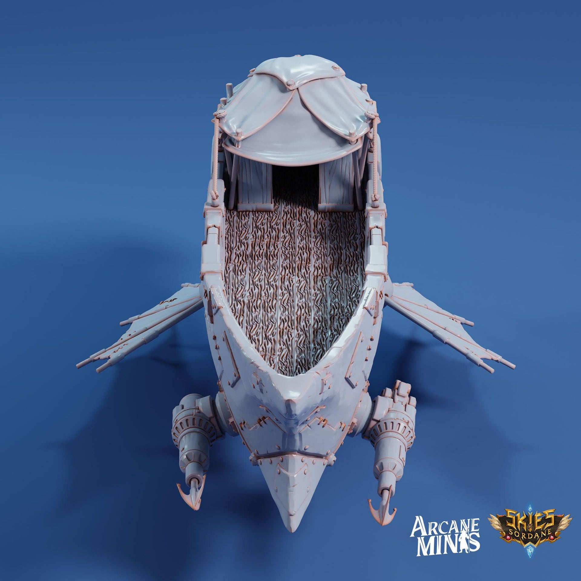 Axel Sky Coach - Arcane Minis | 32mm | Destroyer | Airship | Sails | Pirate Ship