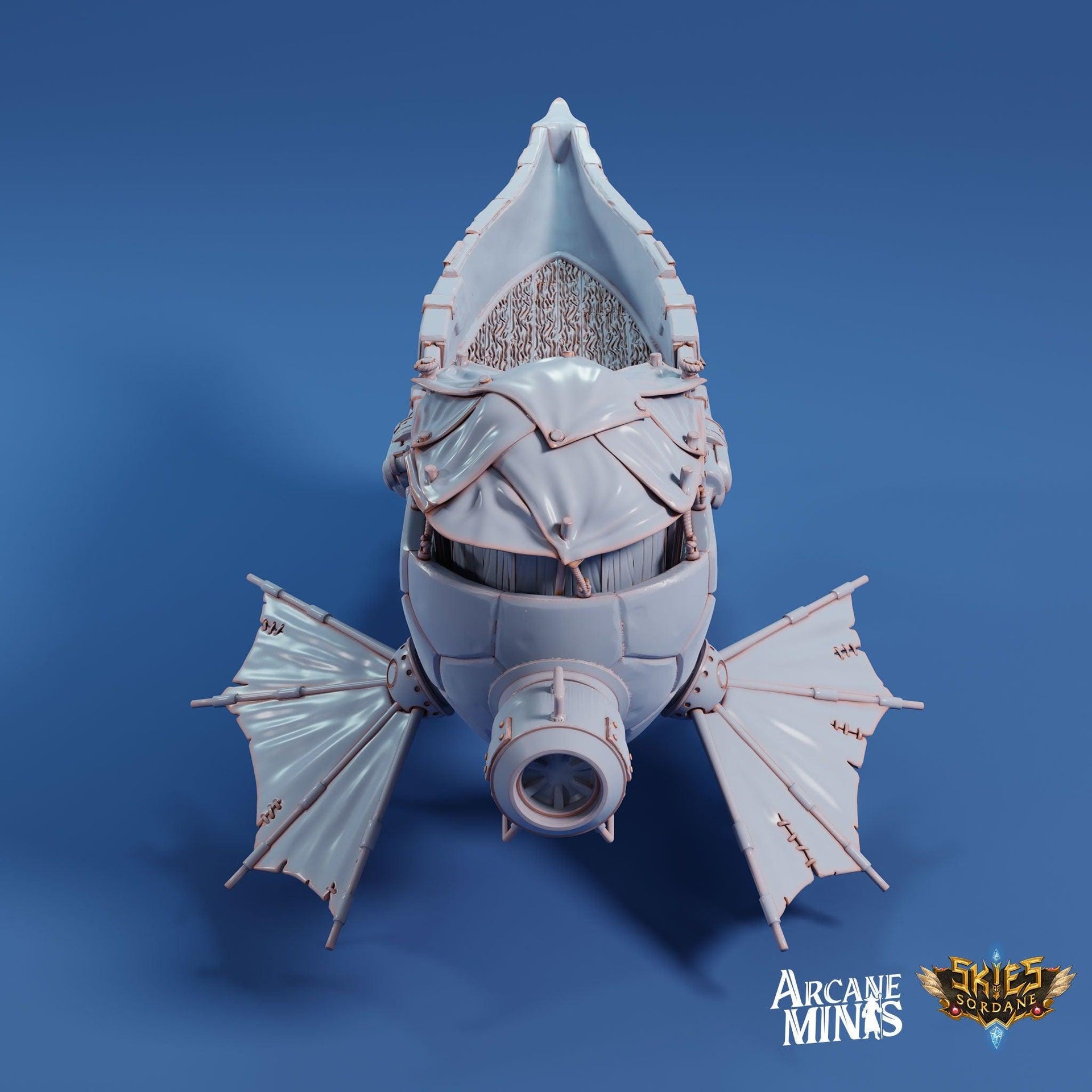 Axel Sky Coach - Arcane Minis | 32mm | Destroyer | Airship | Sails | Pirate Ship
