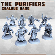 Purifiers Gang, Scifi Cultists - Print Minis | Sci Fi | Light Infantry | 28mm Heroic | Wastland | Apocalypse | Imperial | Rogue