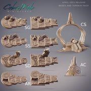 Alien Ruines Miniature Bases and Terrain - CobraMode | Wargaming | Roleplaying Games | 25.4 | 30mm | 40mm | 50mm | Shrine | Egg