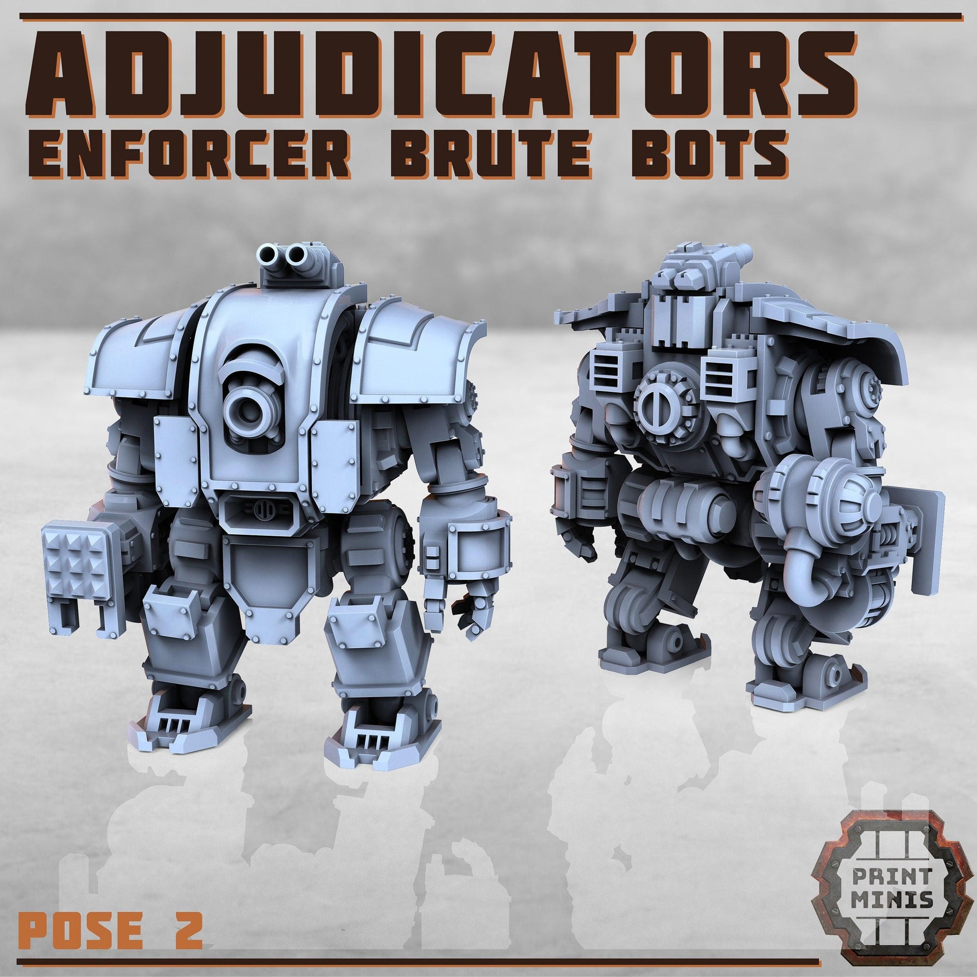 Adjudicator Brute Bots, Modular War Mech - Print Minis | Sci Fi | Robot | Titan