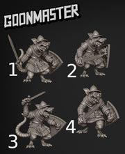 Rat Soldier - Goonmaster | Miniature | Mighty Meerkat  | Wargaming | Roleplaying Games | 32mm | Soldier | Mercenary | Warband