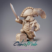 Captain Siduri, Platypus Pirate commander - CobraMode | Miniature | Wargaming | Roleplaying Games | 32mm | 54mm | Napoleon