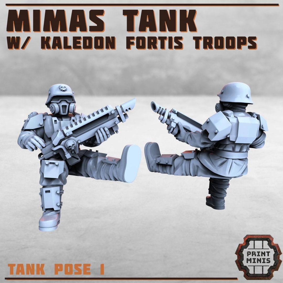 Mimas Heavy Tank, Troop Carrier - Print Minis | Sci Fi | Tank | Crawler | Kaledon Fortis | Imperial