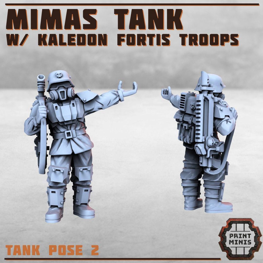 Mimas Heavy Tank, Troop Carrier - Print Minis | Sci Fi | Tank | Crawler | Kaledon Fortis | Imperial