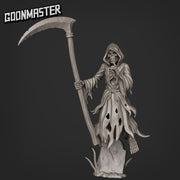 Grim Reaper  - Goonmaster | Miniature | Spooky Town | Wargaming | Roleplaying Games | 32mm | Death | Skeleton | Scythe