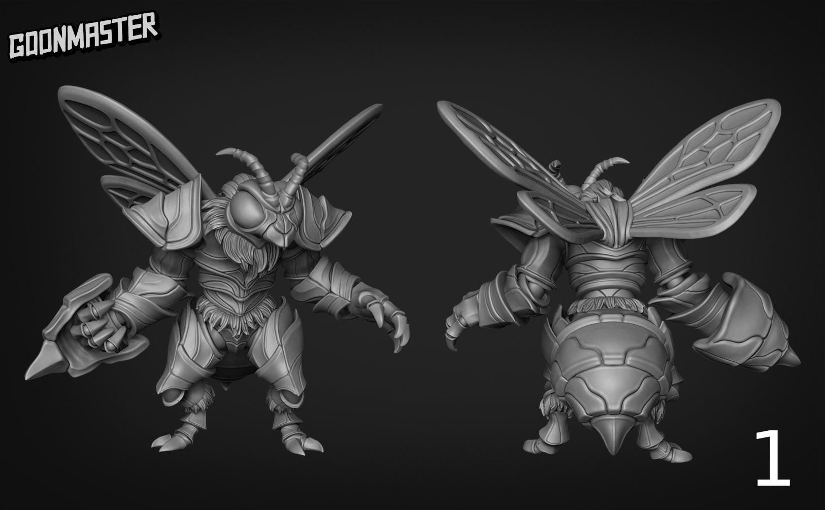 Heavy Bee - Goonmaster | Miniature | Humble Bee | Wargaming | Roleplaying Games | 32mm | Bug Folk | Wasp | Insect