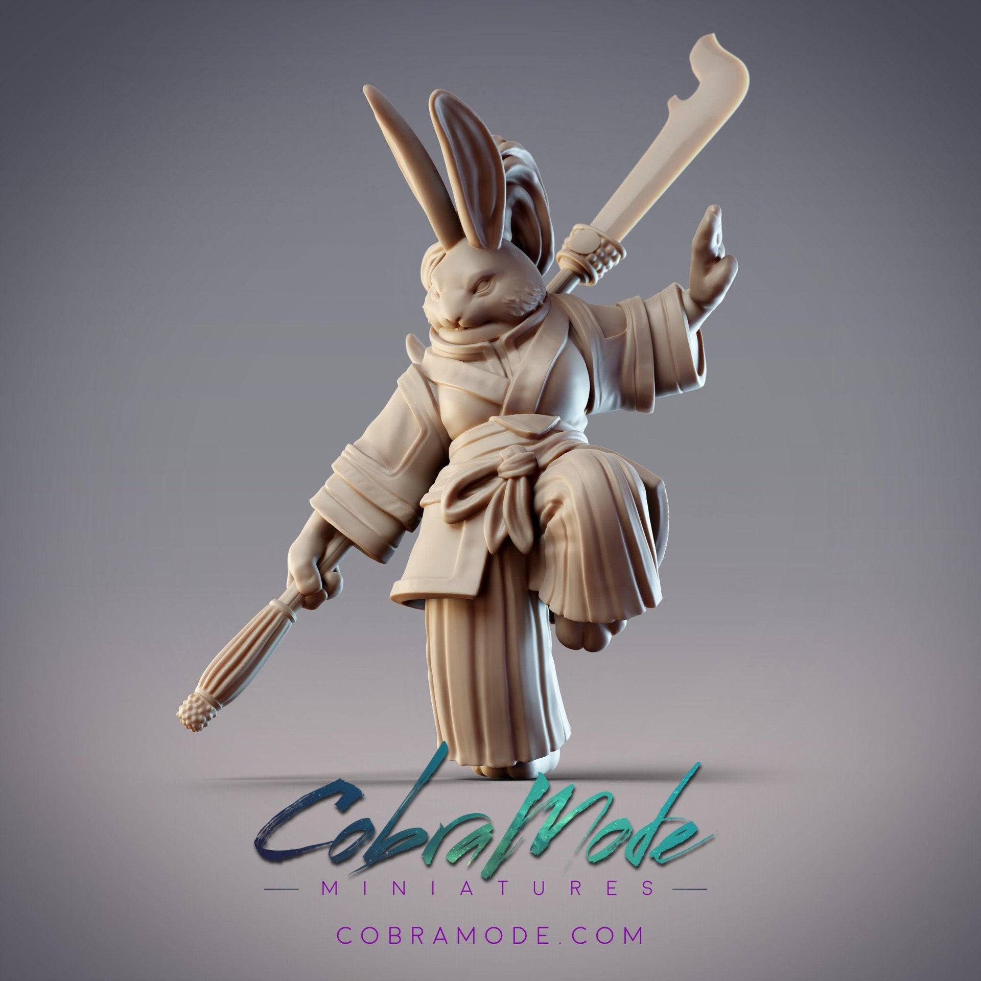 Guanghan Swordsman Sunset Jade, Rabbit Fighter - CobraMode | Miniature | Wargaming | Roleplaying Games | 32mm