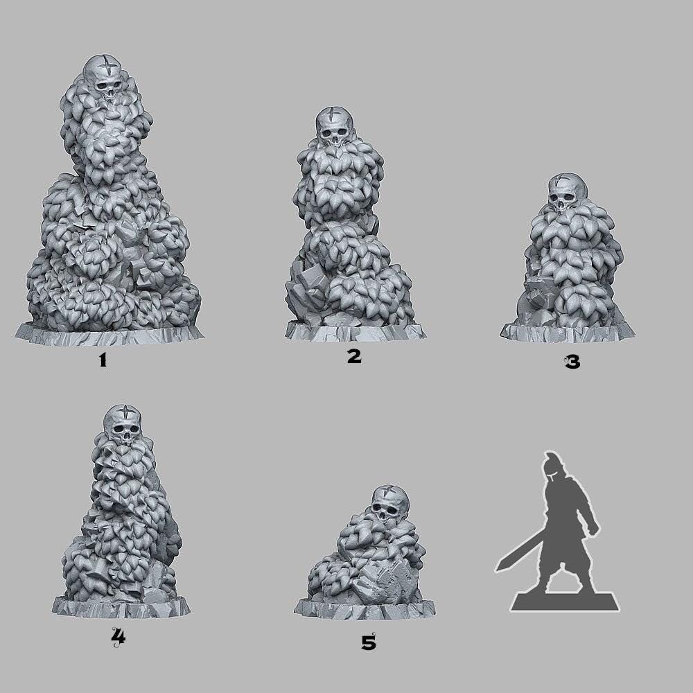 Ancient Crusader Tombs Scatter Terrain - Fantastic Plants and Rocks