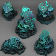 Alien Ruins Scatter Terrain - Fantastic Plants and Rocks