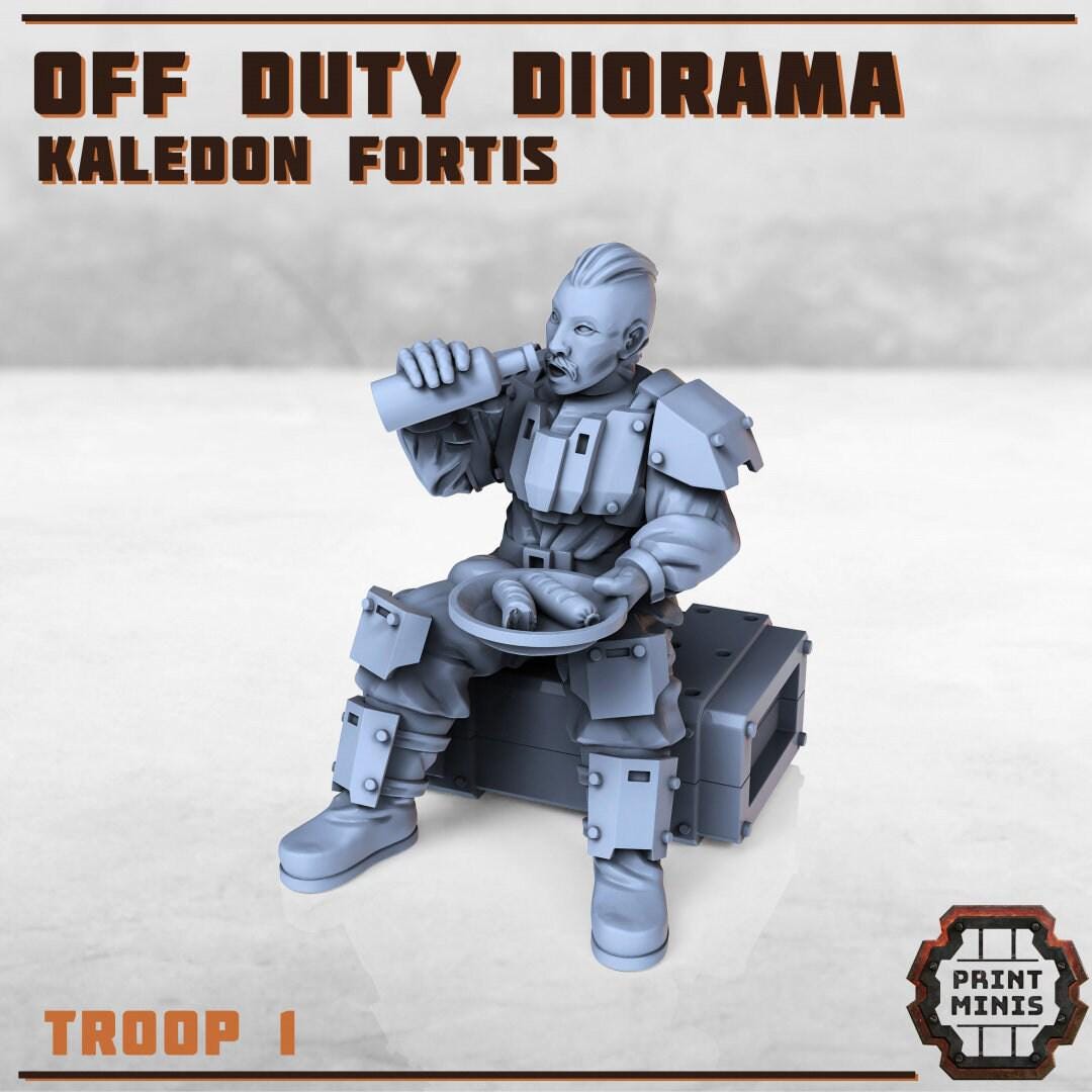Kaledon Fortis Off Duty Troops - Print Minis