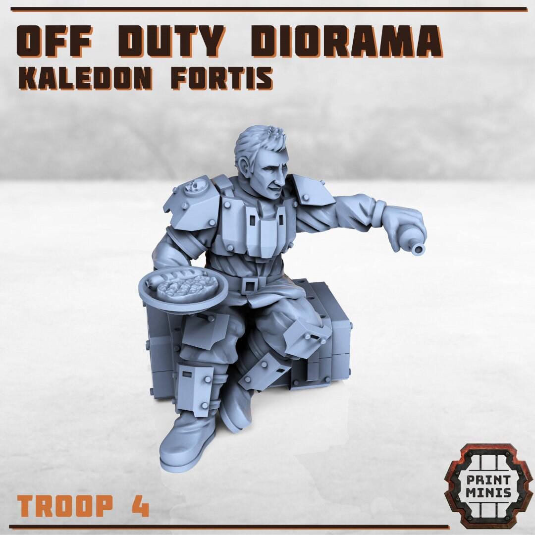 Kaledon Fortis Off Duty Troops - Print Minis