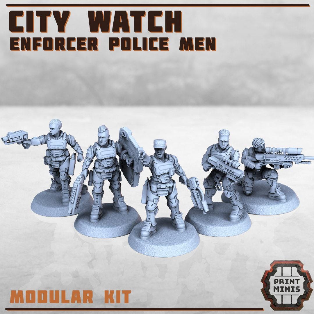 City Watch, Enforcer Police - Print Minis
