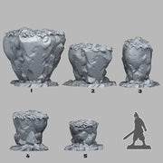 Fantasy Lost Rocks Scatter Terrain - Fantastic Plants and Rocks