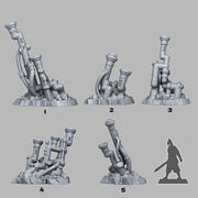 Abandonned Acid Pipes Scatter Terrain - Fantastic Plants and Rocks