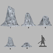 Ice Hole Cavern Scatter Terrain - Fantastic Plants and Rocks