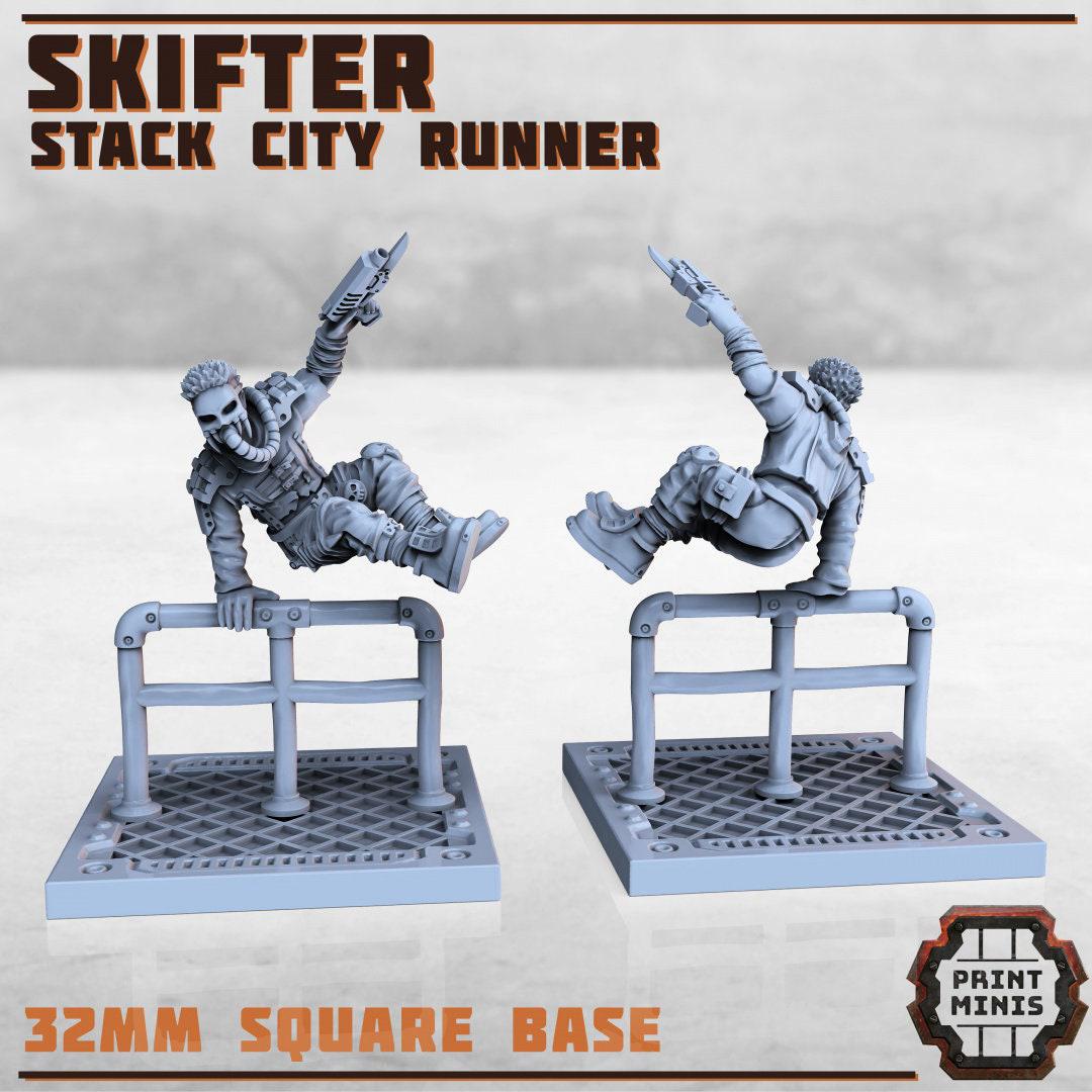 Skifter, Stack City Runner - Print Minis