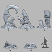 Gothic Ruins Scatter Terrain - Fantastic Plants and Rocks