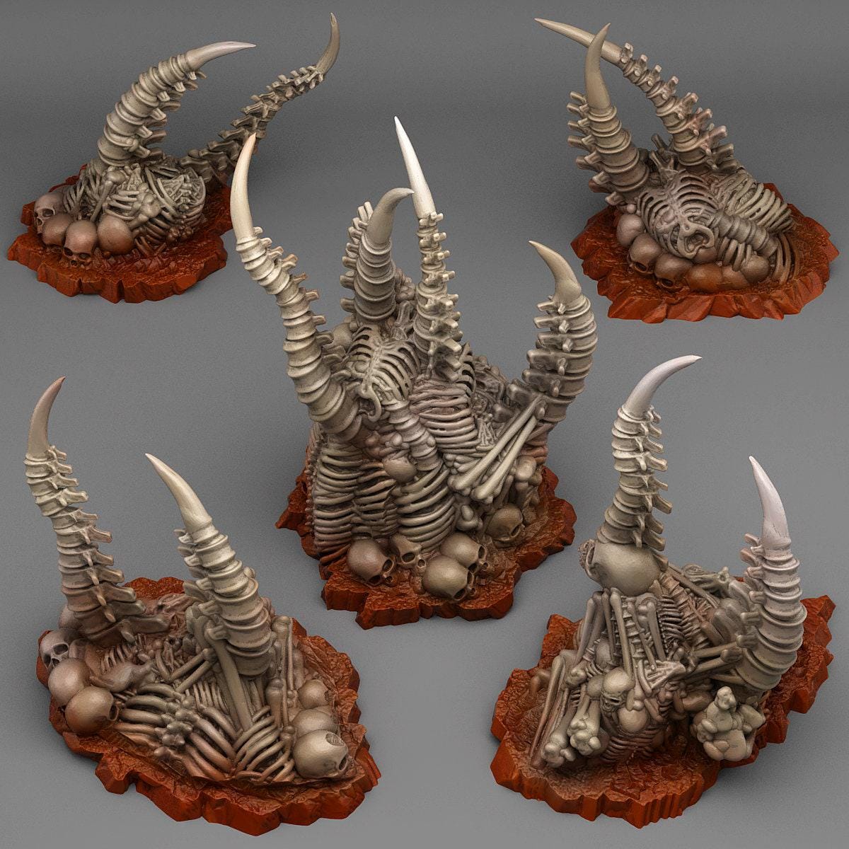 Abandoned Pile of Bones Scatter Terrain - Fantastic Plants and Rocks