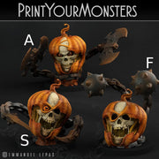 Skull Pumpkins - Print Your Monsters