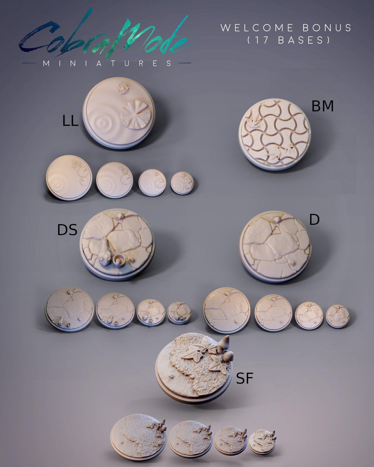 Miniature Bases - Cobra Mode | 28mm and 32mm | Wargaming | DnD | Tabletop Roleplaying