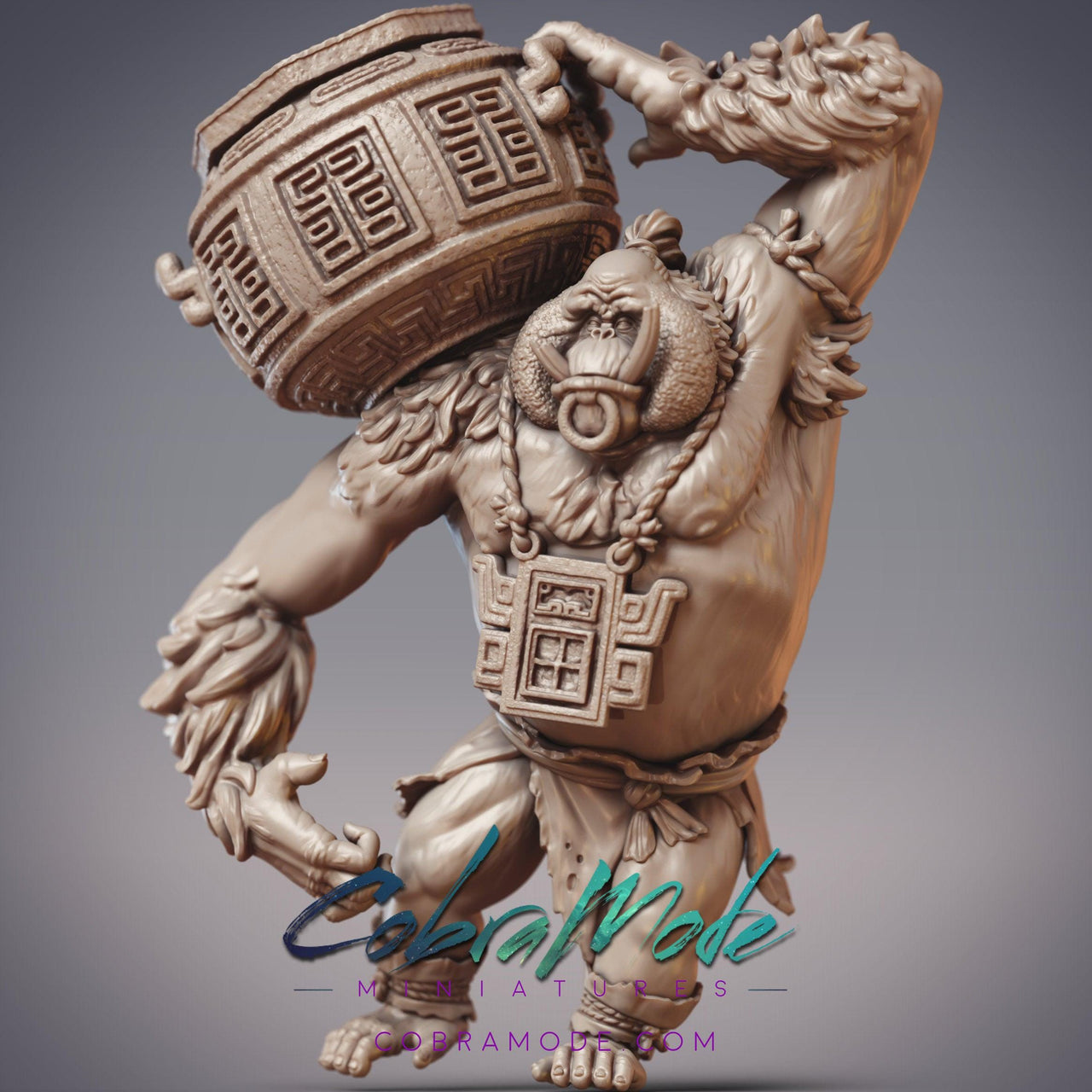 Sarugami Zuijin Tetsujin, Orangutan Giant - CobraMode | 28mm and 32mm | Wargaming | DnD | Tabletop Roleplaying