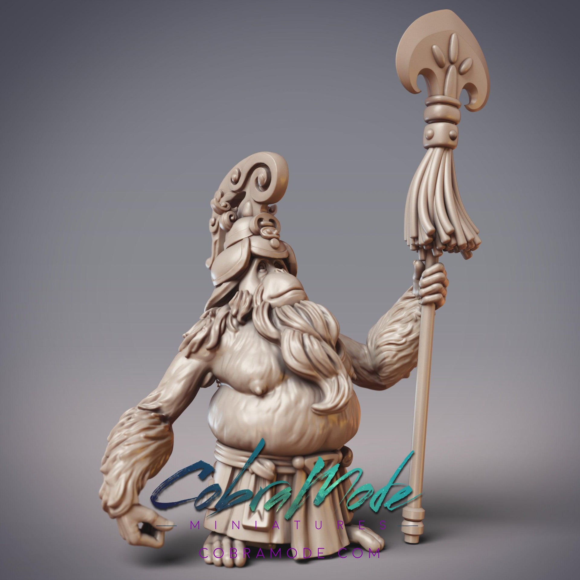 Sarugami Zuijin Koga, Orangutan Guard - CobraMode | 28mm and 32mm | Wargaming | DnD | Tabletop Roleplaying