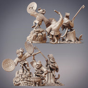 Sarugami Bards, Gibbon Performers - CobraMode | 28mm and 32mm | Wargaming | DnD | Tabletop Roleplaying